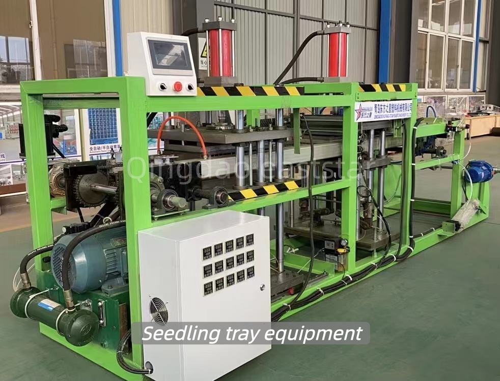 இந்திய வாடிக்கையாளர்கள் நாற்றுத் தட்டு மற்றும் வேர்க்கட்டுப்பாட்டு உபகரணங்களைப் பார்வையிடுகின்றனர், நவீன விவசாய நடவு தீர்வுகளைப் பற்றி விவாதிக்கின்றனர்